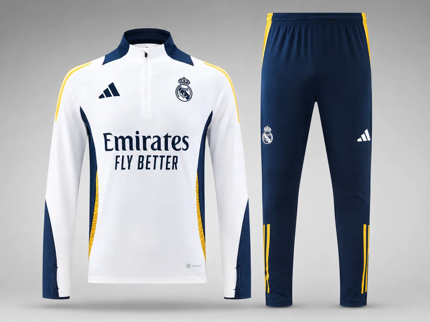 Conjunto Deportivo de Entrenamiento Real Madrid 2024/2025 Blanco + Pantalón